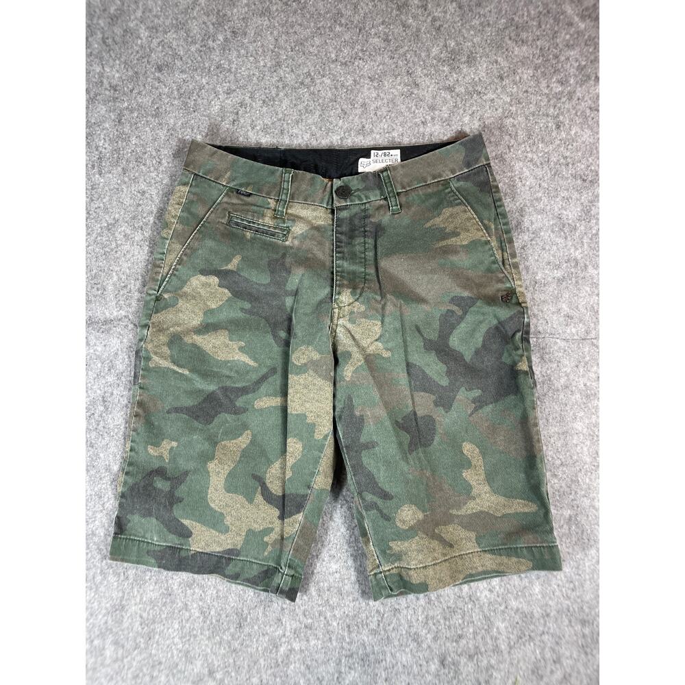 Fox Racing Shorts Mens Size 28 Green Camouflage Selecter Slim Fit Utility Grunge